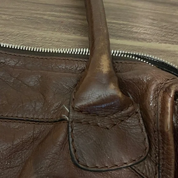 MICHELLE Brown Leather Tote Bag - Picture 14 of 16